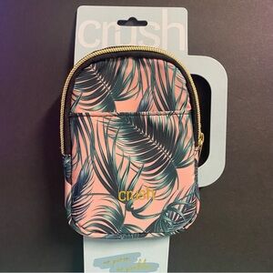 Pink Palm-Print Mini Cup-Bag Stap